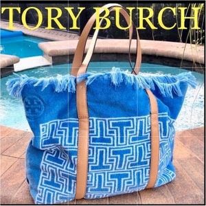 TORY BURCH Towel Tote in blue